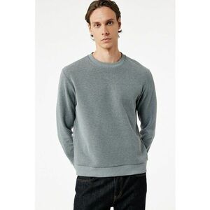 Bluza de trening uni cu decolteu la baza gatului - Gri deschis imagine