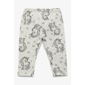 Colanti din amestec de bumbac cu imprimeu - Gri deschis imagine