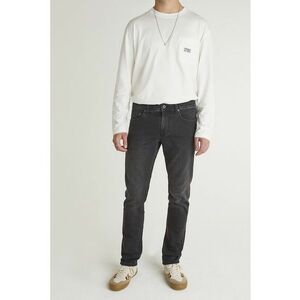 Blugi slim fit cu model uni - Gri antracit imagine