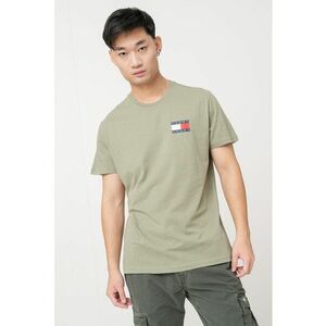 Tricou slim fit cu imprimeu logo - Kaki imagine