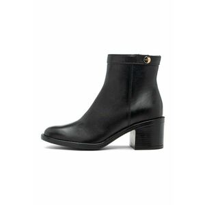 Botine de piele cu toc masiv Debra - Negru imagine