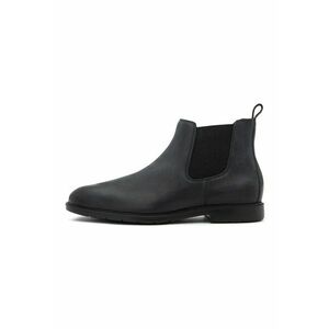 Ghete Chelsea de piele - Negru stins imagine