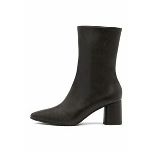 Botine cu toc masiv - Maro inchis imagine