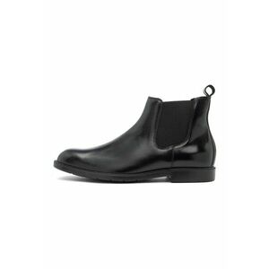 Ghete Chelsea de piele - Negru imagine