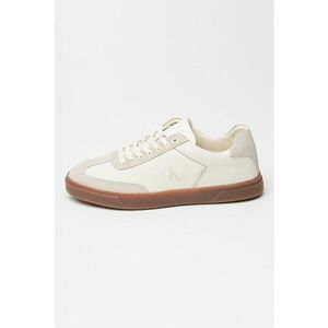 Pantofi sport din piele cu detalii din piele intoarsa - Caramel/Crem imagine