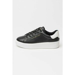Pantofi sport flatform din piele Chic - Negru/Alb optic imagine