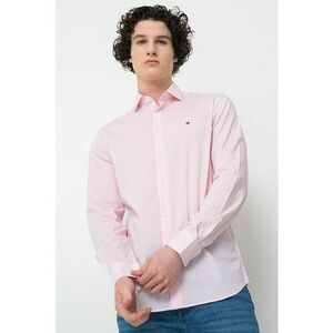 Camasa slim fit din amestec de bumbac - Roz deschis imagine