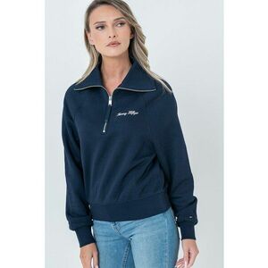 Bluza de trening cu decolteu cu fermoar scurt - Bleumarin imagine