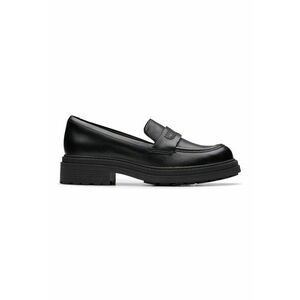 Pantofi loafer de piele lacuita - Negru stins imagine