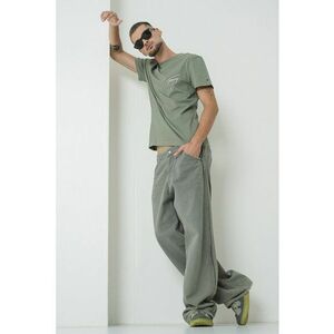 Tricou de bumbac cu imprimeu logo pe partea din spate Signature - Alb/Verde sparanghel imagine