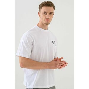 Tricou cu logo - Alb optic imagine