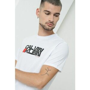 Tricou slim fit cu imprimeu - Alb imagine
