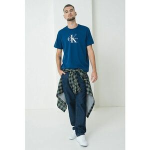 Tricou din bumbac cu imprimeu logo - Albastru inchis imagine