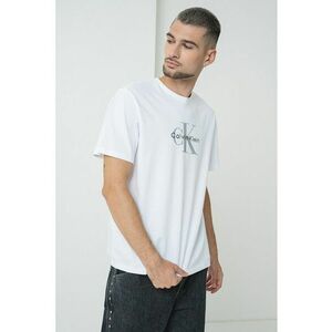 Tricou din bumbac cu imprimeu logo - Alb/Gri imagine