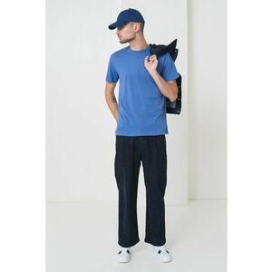 Tricou de bumbac cu logo - Albastru inchis/Albastru royal/Albastru imagine