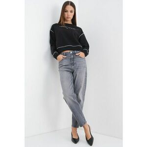 Bluza de trening crop lejera - Alb/Negru imagine