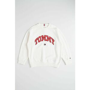 Bluza de trening cu logo si decolteu la baza gatului - Rosu/Alb fildes imagine