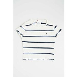 Tricou crop slim fit Essential - Alb/Albastru lavanda imagine