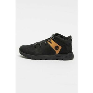 Pantofi de piele nabuc cu logo - pentru trekking - Negru/Maro imagine