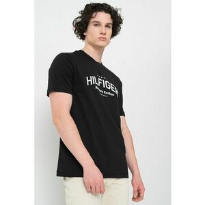 Tricou de bumbac cu imprimeu logo - Alb/Negru imagine