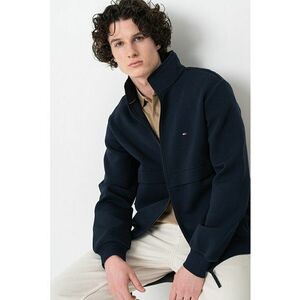 Bluza de trening din amestec de bumbac cu fermoar - Albastru ultramarin imagine