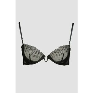 Sutien cu segmente semitransparente - Negru imagine