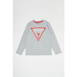 Bluza din bumbac organic cu imprimeu logo - Gri deschis imagine