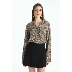 Bluza-tunica cu animal print - Maro/Maro deschis imagine