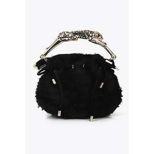 Geanta cu maner metalic - Negru imagine