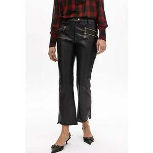 Pantaloni kickflare de piele ecologica - Auriu/Negru imagine