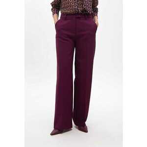 Pantaloni cu croiala ampla si talie inalta - Violet tyrian imagine