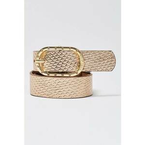 Curea uni de piele - Auriu imagine