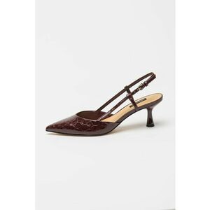 Pantofi cu bareta slingback si varf ascutit Rhonda - Rosu inchis imagine