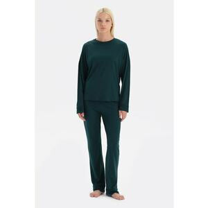 Pijama uni din amestec de modal - Verde englez imagine
