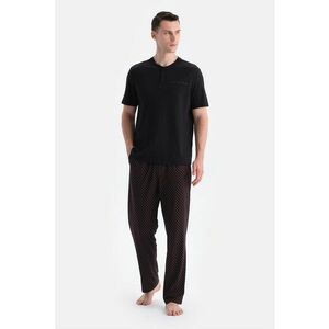 Pijama din amestec de bumbac - Rosu/Negru imagine