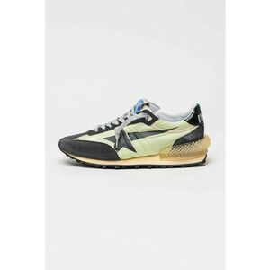 Pantofi sport Marathon din material textil cu insertii din piele - Verde deschis/Gri inchis imagine