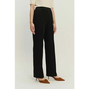Pantaloni drepti din amestec de modal - Negru imagine