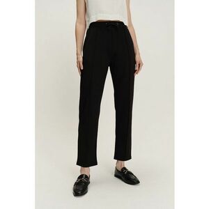 Pantaloni din amestec de modal cu talie ajustabila - Negru imagine