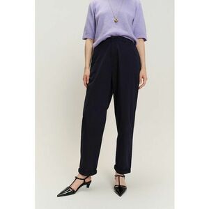 Pantaloni uni din amestec de modal - Albastru ultramarin imagine