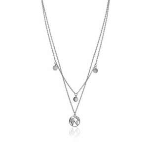 Colier cu sirag dublu - Argintiu imagine