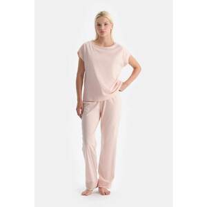 Pijama din amestec de modal - Roz pastel imagine