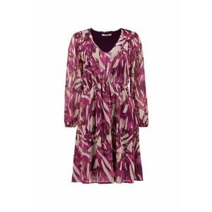 Rochie mini evazata - Fucsia/Bej imagine