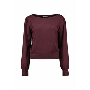 Pulovder cu decolte barcuta - Visiniu imagine