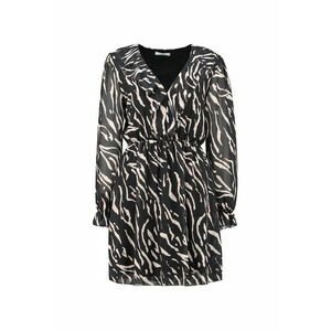 Rochie cu imprimeu zebra - Alb/Negru stins imagine