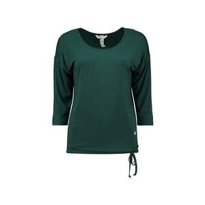 Bluza cu decolteu rotund si maneci 3/4 - Verde englez imagine