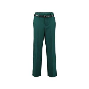 Pantaloni eleganti cu o curea in talie - Verde englez imagine