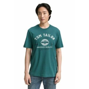 Tricou din bumbac cu imprimeu logo - Verde imagine