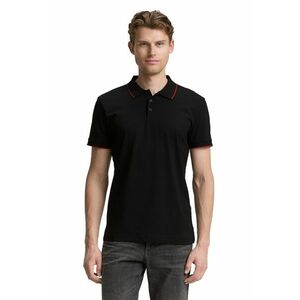 Tricou polo din amestec de bumbac - Negru imagine