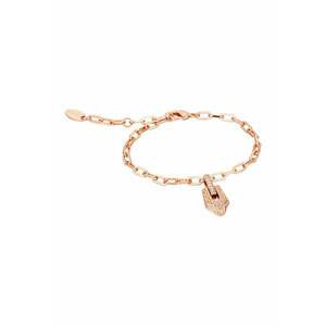 Bratara decorata cu talisman cu cristale - Auriu rose imagine