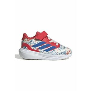 Pantofi sport cu imprimeu si garnituri de material sintetic Runfalcon - Rosu/Albastru royal/Alb murdar imagine